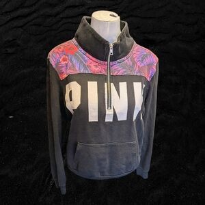 Women's Pink Pullover Fleece Light Weight Jacket